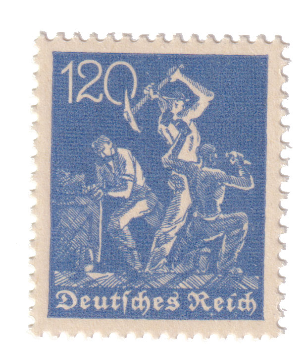 Bergbau Briefmarke 120 Deutsches Reich
