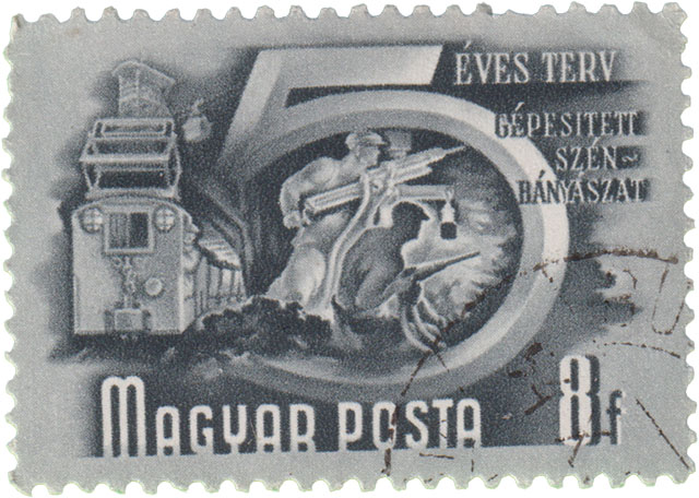 Bergbau Motiv Briefmarke Ungarn