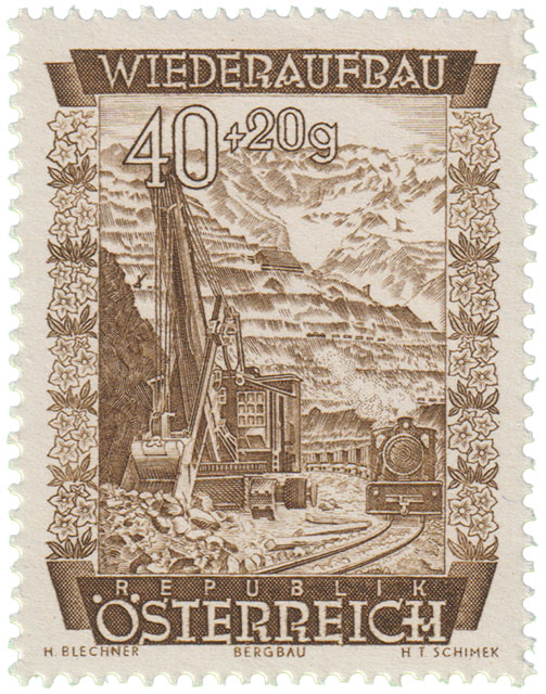 Wiederaufbau Bergbau Österreich Bergbau Motiv Marke