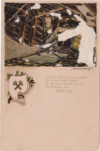 Bergmannsleben - Postkarten Serie von 1895 - Bremsberg