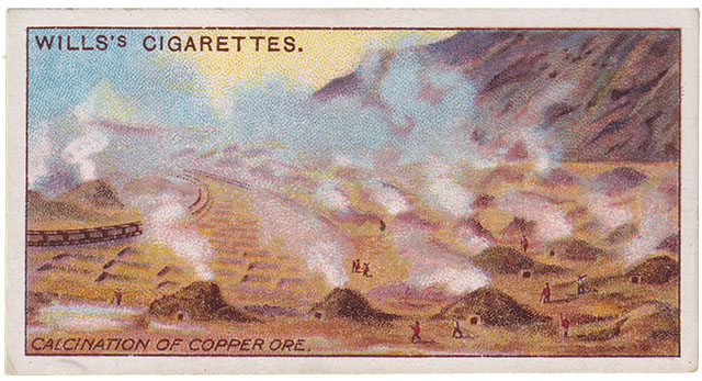 Calcination of Copper Ore - Picture 11 - Wills Cigarettes Bergbau Sammelkarten