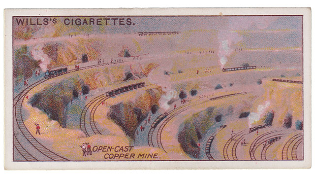 Open Cast Copper Mine - Picture 12 - Wills Cigarettes Bergbau Sammelkarten