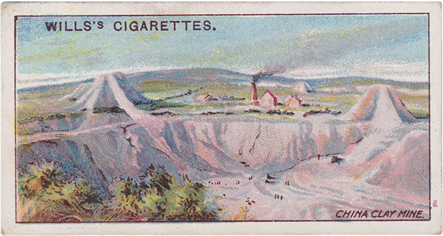 China Clay Mine - Picture 2 - Wills Cigarettes Bergbau Sammelkarten