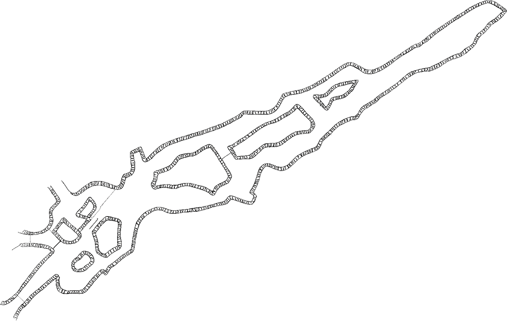 Grubenriss skizziert