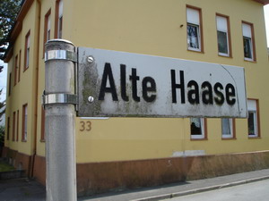 Straßen Schild "Alter Haase"